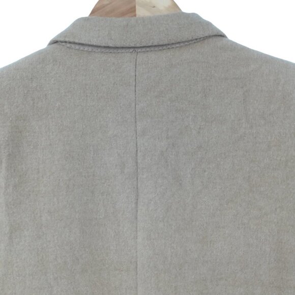 Vintage Camel Hair Blazer Size 10 Corporate Woman Lined Jacket Leather Buttons - Picture 8 of 11